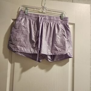 Zyia Active Women's Athletic Lavender Shorts Size L Euc